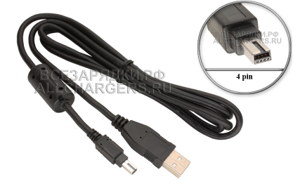 Кабель USB - mini-USB 4pin (UC CAS4P), для Casio EX-P505, EX-P600, EX-P700, EX-Z110, EX-Z120, oem