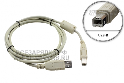 Кабель USB-A - USB-B, для принтеров, сканеров, МФУ и др, 1.8m (стандартный), серый, oem