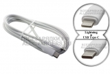 Кабель USB-C (USB 3.1 Type-C) - Lightning, 1.0m, до 3A, силикон, белый, oem